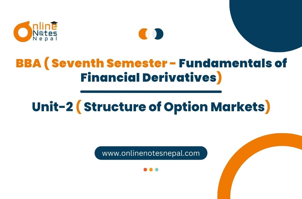Unit 2: Structure of Option Markets